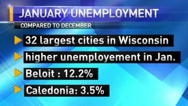 Local unemployment rates increase in January
