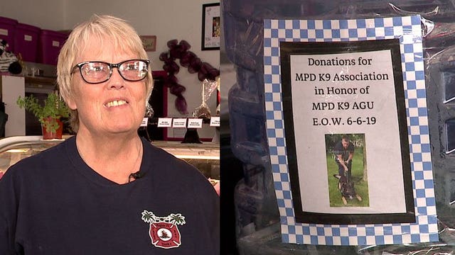 'Lots of community support:' Jen's Sweet Treats hosts fundraiser in honor of fallen MPD K-9 Agu