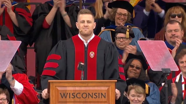 JJ Watt delivers commencement speech at UW-Madison graduation ceremony