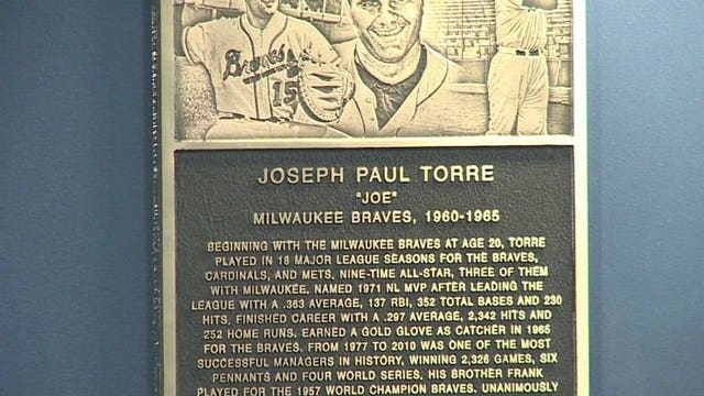 Baseball legend Joe Torre cut his teeth in Milwaukee; He's on the Brewers "Wall of Fame"