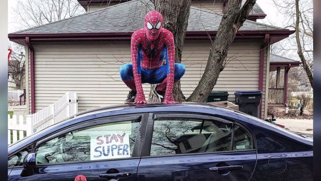 'It's positive and the kids love it:' 'Spidey in a Civic' on a mission to spread smiles