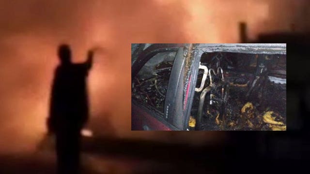 'All our baby stuff is gone:' Police investigate arson after 2 vehicles were ignited near 29th and Auer