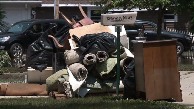 "Record flooding:" Officials work to assess cost of damage in Kenosha Co., to be submitted to feds