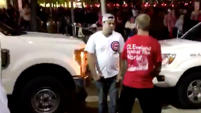 Video shows Cubs fan knocked out cold by man in Cleveland gear after World Series