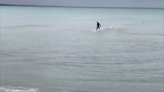 Viewer Submission: Surfing on Lake Michigan