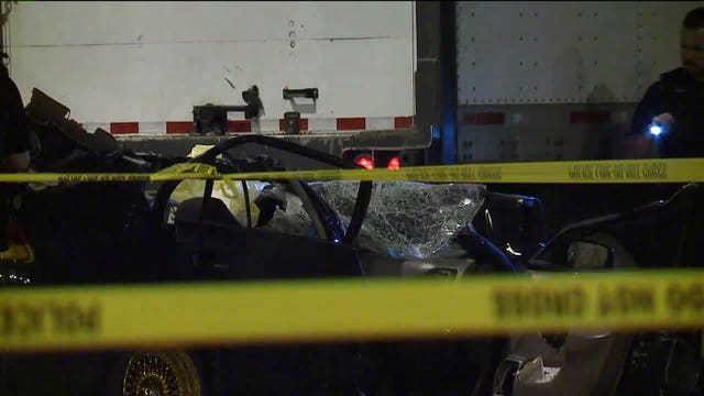 2 taken to hospital from scene of crash involving semi near 5th and Lapham