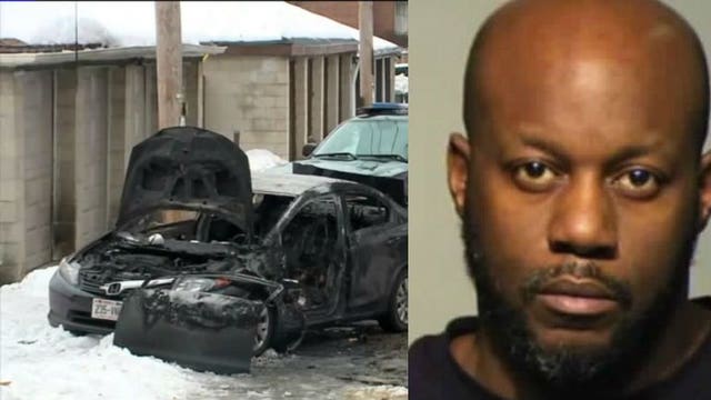 Man charged after body found in burned vehicle on Christmas Day; but NOT for the victim's death