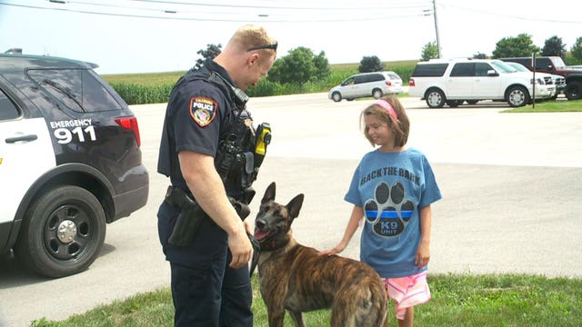 Girl donates lemonade stand money to Caledonia Police Department K-9 fund