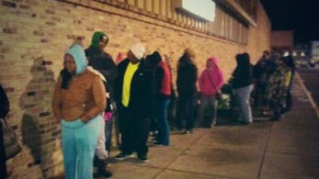 Anxious shoppers line up as retailers start Black Friday deals early