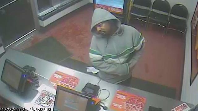 Caught on camera: Suspect sought in robbery of Little Caesar's Pizza in Milwaukee