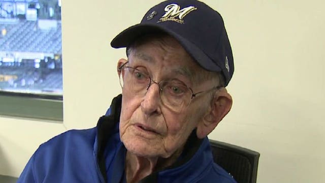 He'll do it "until they carry me out of here!" Meet 92-year-old Lou Montgomery, an usher at Miller Park