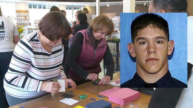 Personalized cards filled with messages of support made for Officer Rittner's loved ones