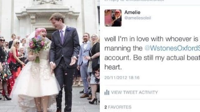 Woman falls in love with bookstore Twitter account – and marries the man behind it