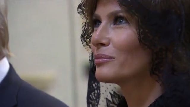 Why Melania Trump covers her head one day and not the next