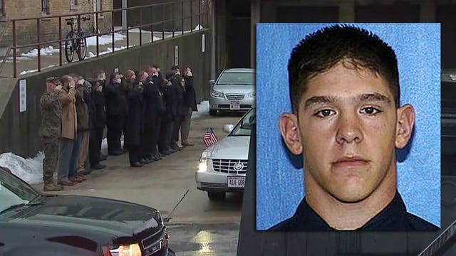 Body of fallen MPD Officer Matthew Rittner taken to Brookfield funeral home