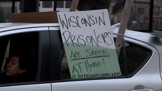'DOC must release them:' Rally held at Milwaukee detention facility; 2 staffers positive for COVID-19