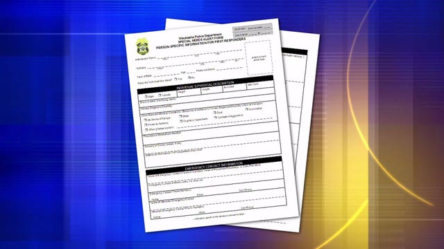 New forms help ensure first responders provide the best service to those with special needs