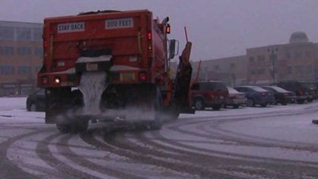 Road conditions slick, snow covered near Bayshore Mall