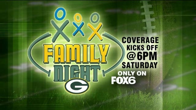 Packers Family Night Saturday, August 8th at Lambeau Field, and you can watch on FOX6!
