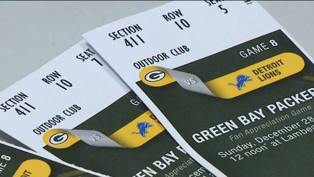 Those looking for tickets for Sunday's Packers vs. Lions battle at Lambeau will have to pay up!