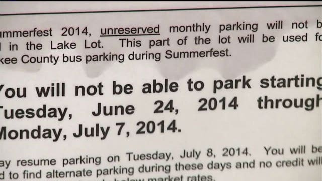 "I am not allowed to park there anymore:" Downtown parking spots disappearing as Summerfest begins