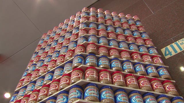 Milwaukee skyscraper replica, made entirely of peanut butter, donated to Hunger Task Force