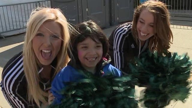 "Here to cheer them on:" Bucks fans gear up for playoff game with pep rally!