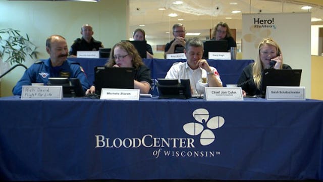 "The best gift:" 1st responders man BloodCenter of Wisconsin phone bank after Vegas mass shooting