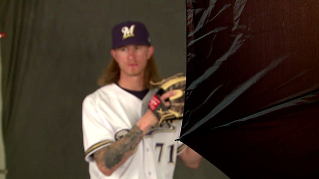 Big smiles from the Brewers on picture day at spring training: 'Cheeks hurt after a little bit'