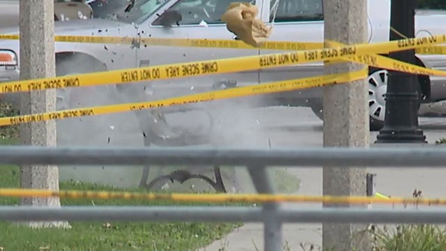 Suspicious package found, detonated in Milwaukee's Red Arrow Park