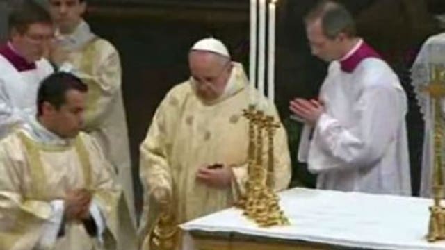 The new pope's first day: Mass with the cardinals