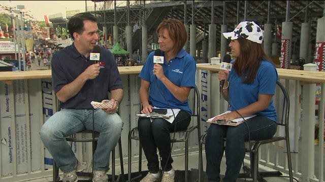 Gov. Walker talks about State Fair food, Supreme Court ruling on Act 10, Voter ID