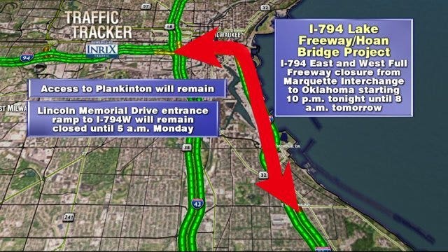 Drivers take note: 31-hour closure of westbound I-94 lanes begins Friday night