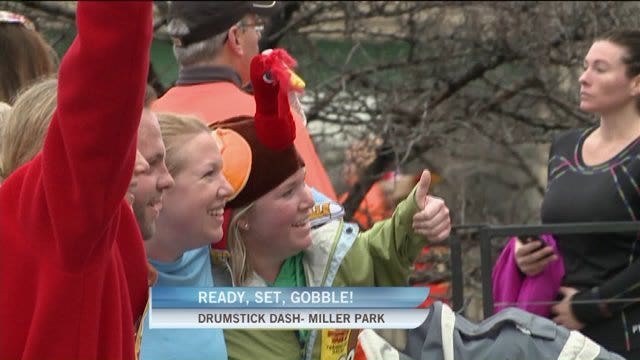 Ready, set, gobble! Chip spent the morning at the 4th annual Drumstick Dash