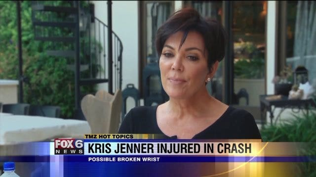 TMZ: Kris Jenner injured in car accident; possible broken wrist