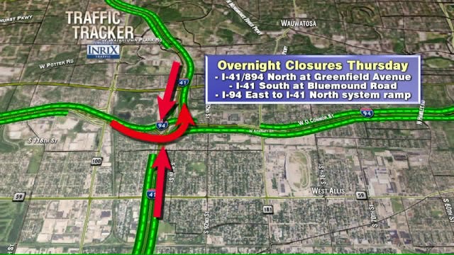 Overnight full closures: List of road closures scheduled for the coming week