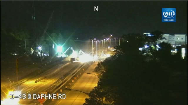 Video: Crews demolish Green Tree Rd. bridge over I-43 in Glendale