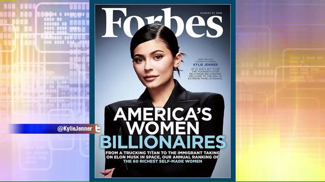 Reality TV star Kylie Jenner lands on the cover of Forbes Magazine