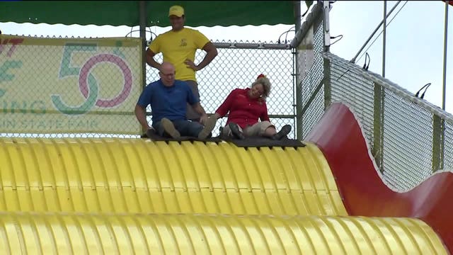 Live exhibit and food: Brian Kramp roams the grounds of the Wisconsin State Fair