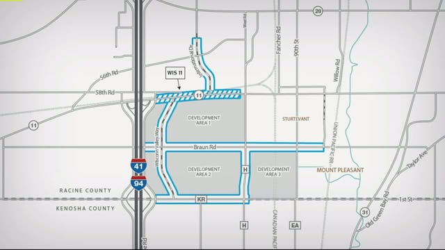 Construction ramping up on roads around Foxconn site in Racine County