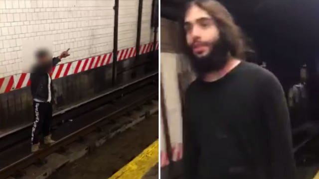 Police: Man throws victim onto Brooklyn subway tracks, hits him with metal lock