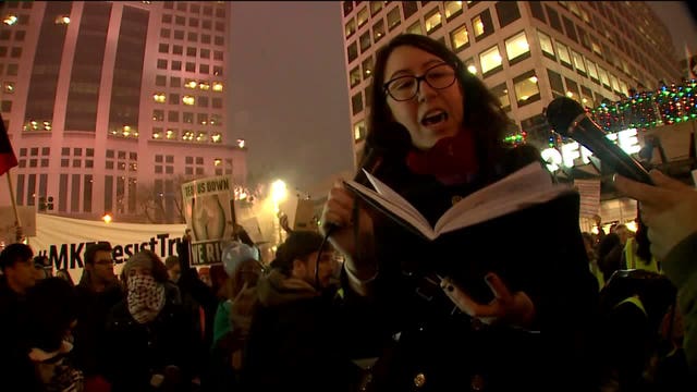 "Vocalize our resistance:" Inauguration protest held in downtown Milwaukee