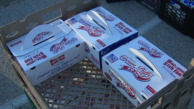 Hundreds stop by State Fair Park for cream puff giveaway