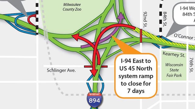 Traffic alert: Latest ramp closure in Zoo Interchange begins Sunday night
