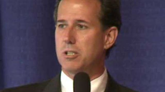 Rick Santorum speaks in Franksville, Fond du Lac Sunday