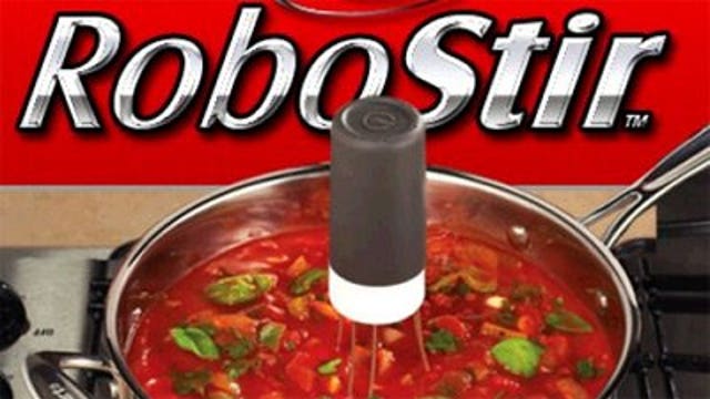 Contact 6's Katrina Cravy gives the "RoboStir" a try