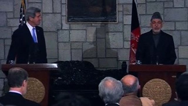 Hamid Karzai, Sec. John Kerry seek to ease tensions