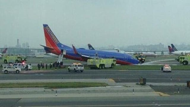 Southwest jet hit runway nose first, investigators say