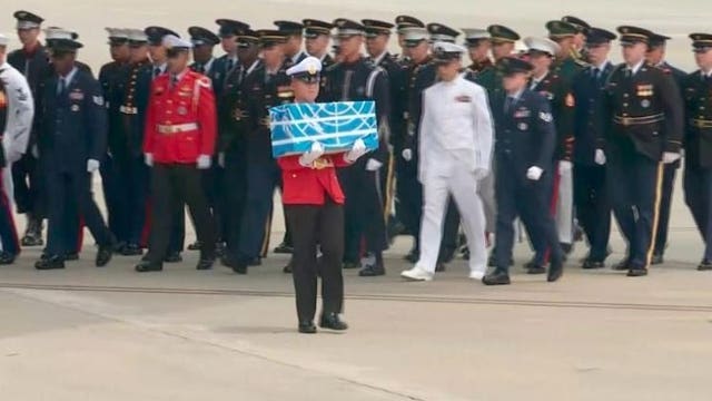 North Korea provided just 1 dog tag with 55 sets of war remains