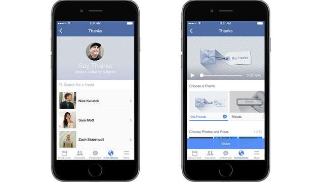 Celebrate your friendships: Facebook's latest feature lets you "Say Thanks"